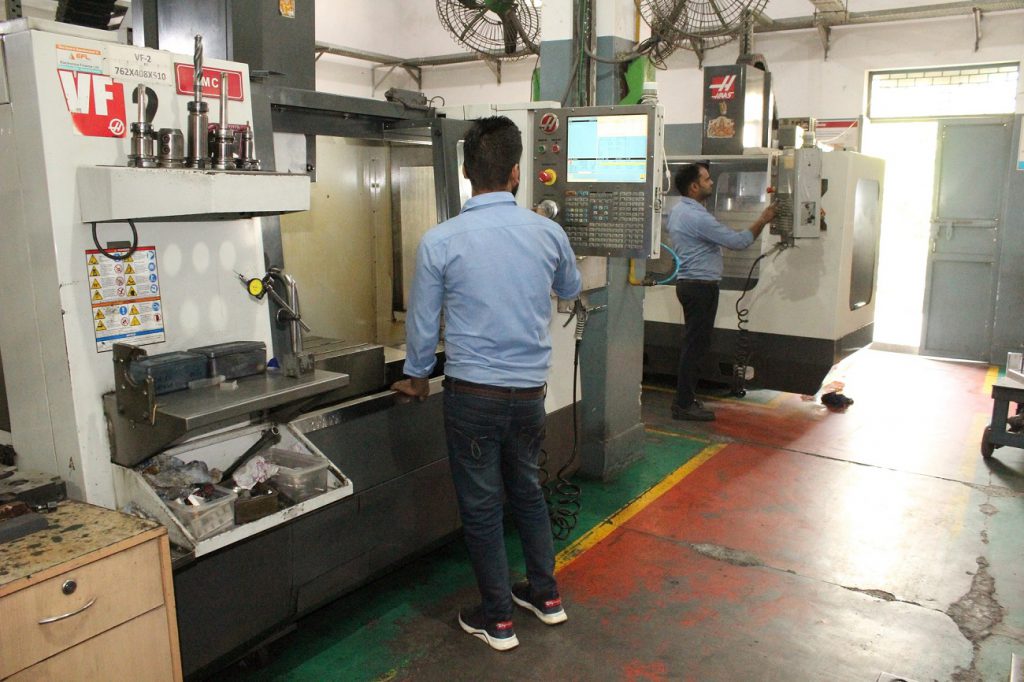 CNC machining centre in operation at Mouldspex